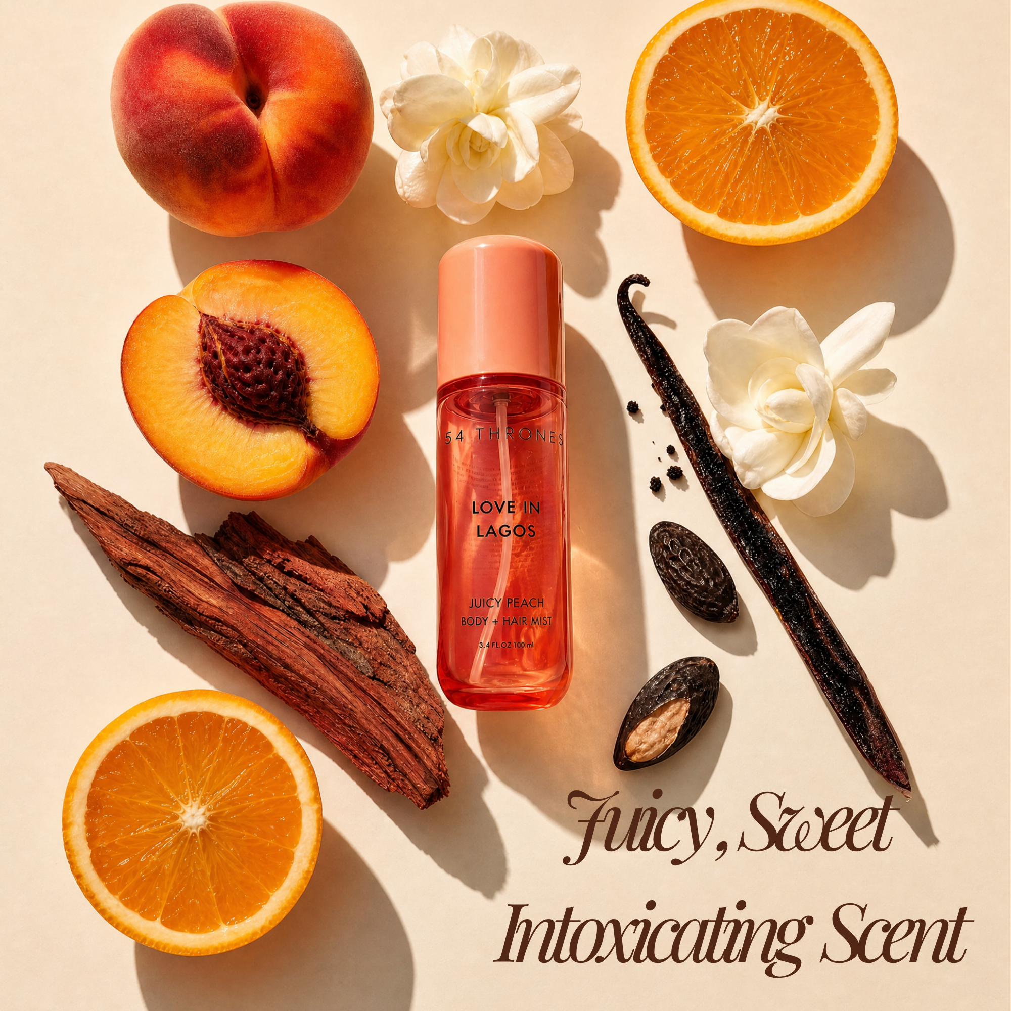 Love in Lagos Juicy Peach Perfume Body & Hair Mist